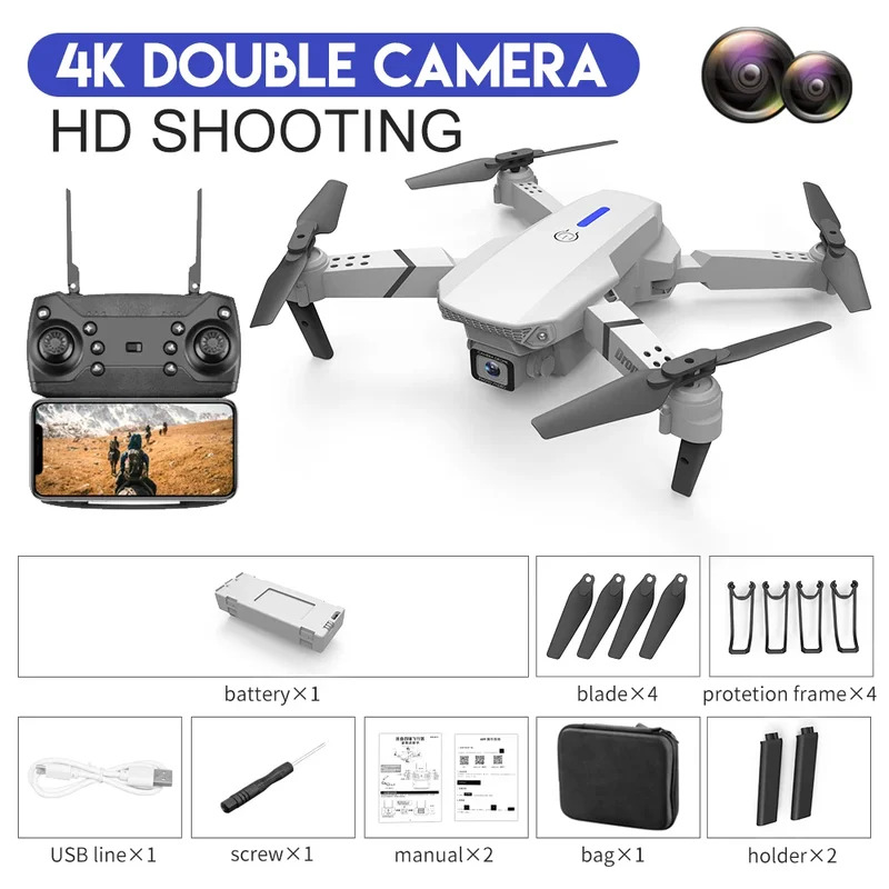 E88 ProIntelligent Folding Dro - Drone Cinematic 评论和价格
