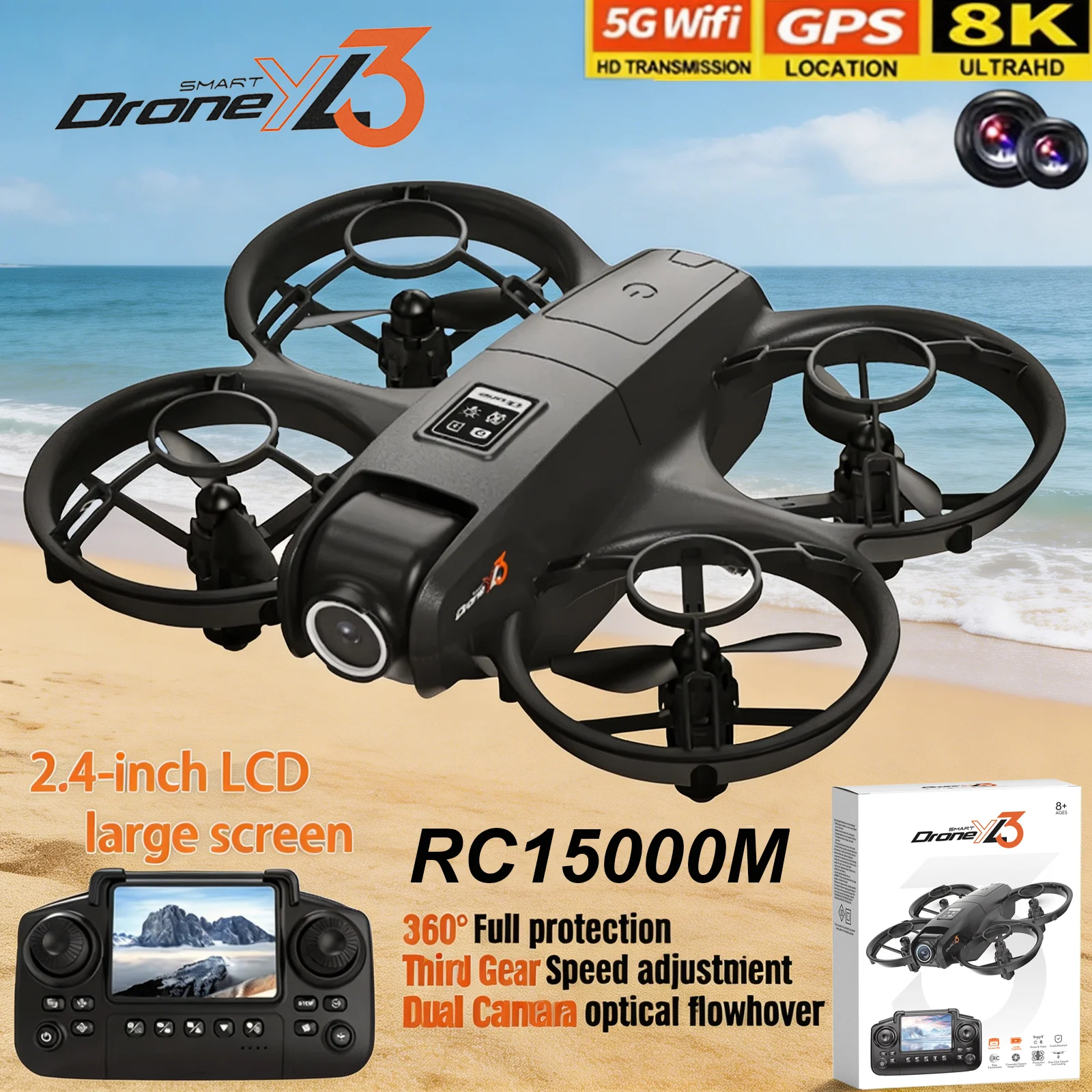 New YL3 RC Drone 8K 1080P Wide - Drone Multispectral 评论和价格